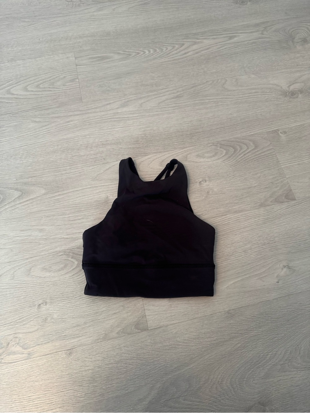 Black High-Neck Sports Bra Crop Top
